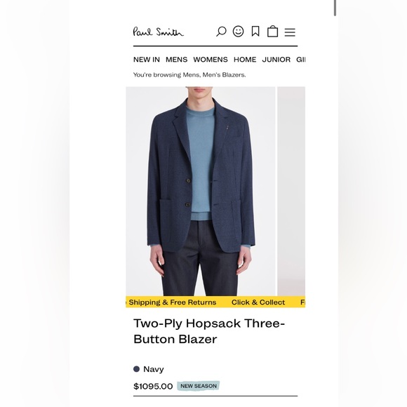 PAUL SMITH BLAZER SPORTCOAT BLAZER - Picture 15 of 15